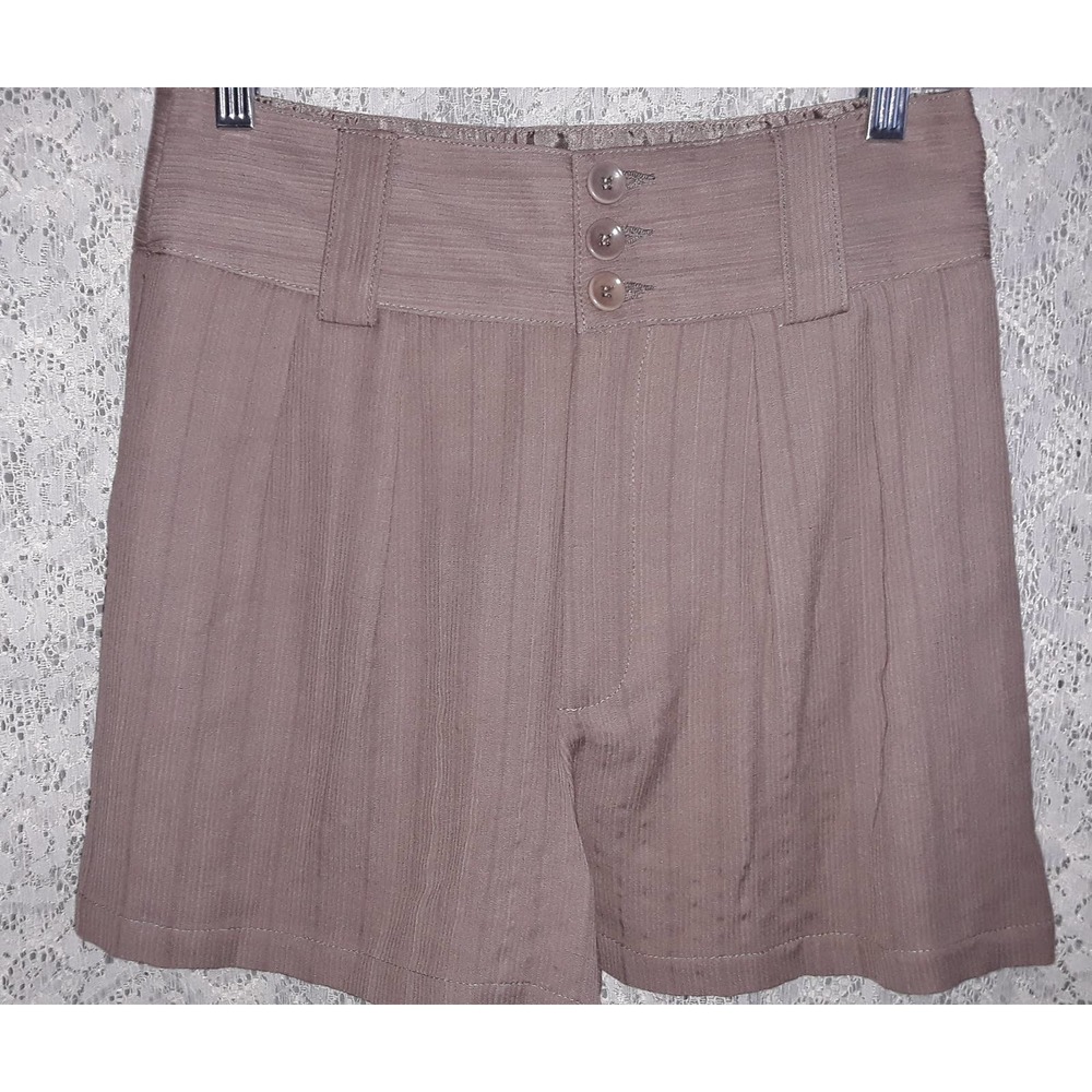 Nanette Lepore Sz 4 Dressy Linen Blend Taupe $129 Shorts EUC